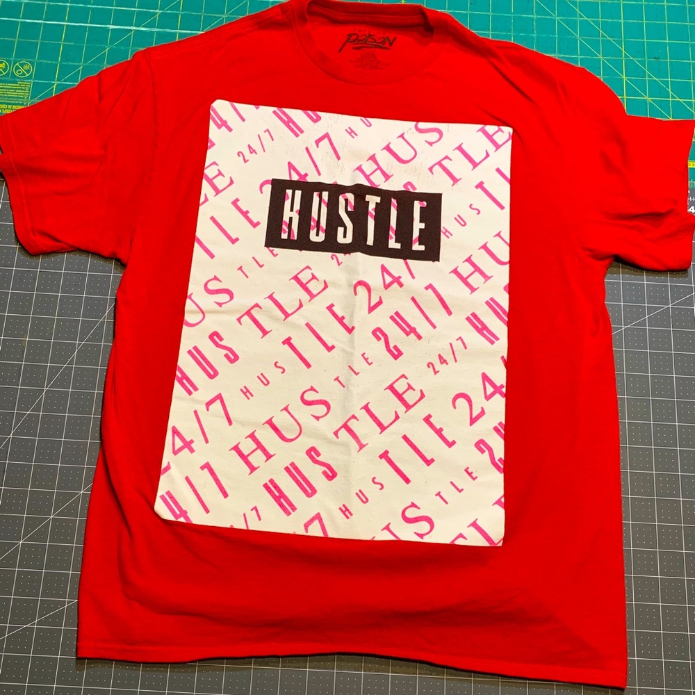 Hustle Red T-Shirt. Size Large. Perfect condition.